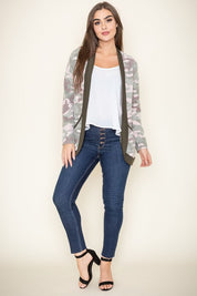 Women's Camo Print Slouch Cardigan