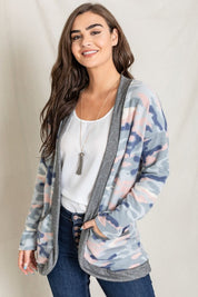 Women's Camo Print Slouch Cardigan