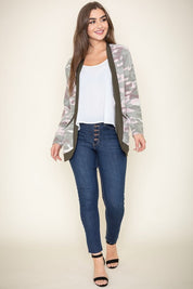 Women's Camo Print Slouch Cardigan