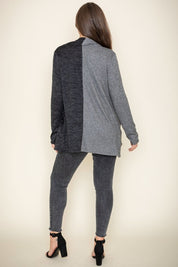 Women's Two Tone Knit Cardigan