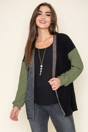 Women's Color Block Knit Cardigan