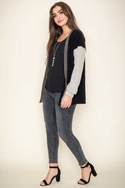 Women's Color Block Knit Cardigan