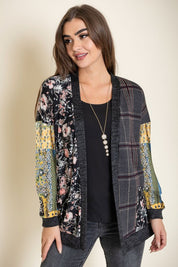 Women's Thicker Plaid Open Cardigan