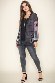 Women's Thicker Plaid Open Cardigan