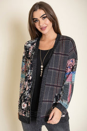 Women's Thicker Plaid Open Cardigan