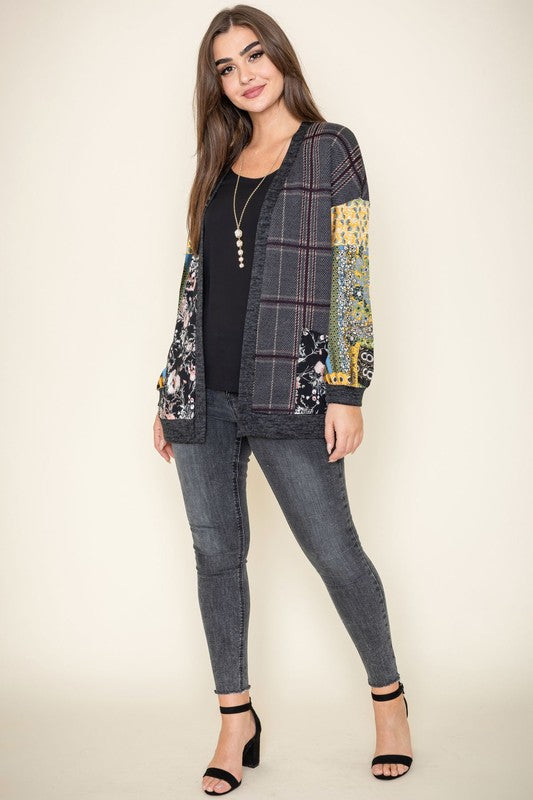 Women's Thicker Plaid Open Cardigan