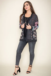 Women's Thicker Plaid Open Cardigan