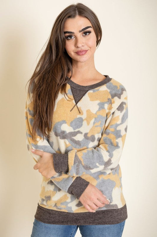 Women's Camo Crew Neck Tunic