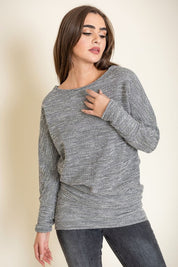 Women's Tweed Blouson Tunic Top