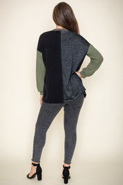 Women's Color Block Knit Cardigan