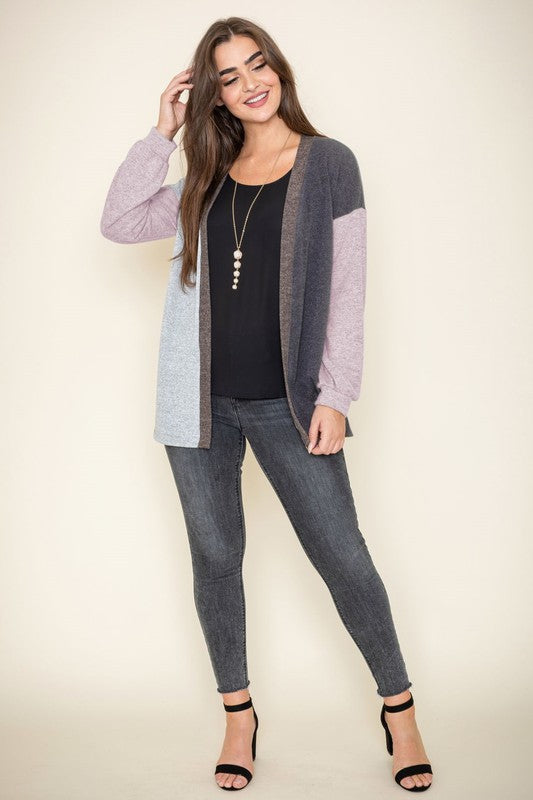 Women's Color Block Knit Cardigan