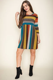 Women's Vibrant Multi-Color Mini Dress