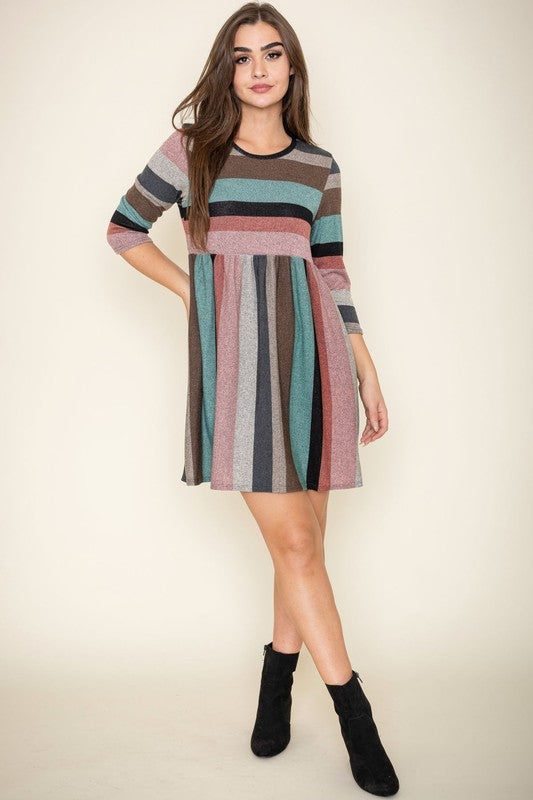 Women's Vibrant Multi-Color Mini Dress