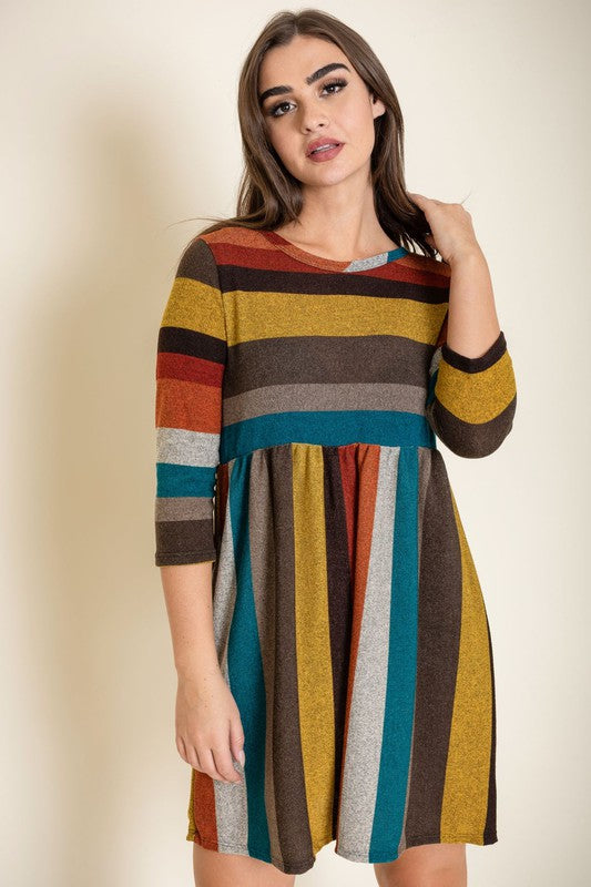 Women's Vibrant Multi-Color Mini Dress