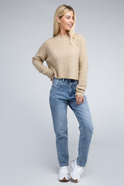 Women's Relaxed Fit Mock Neck Pullover