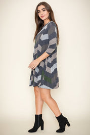 Women's Chevron A-Line Dress