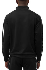 Men's Full Zip Tape Stripe Track Jacket