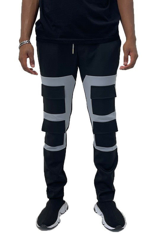 COLOR BLOCK CARGO TRACK PANT