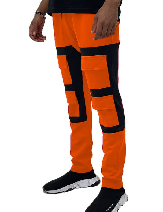 COLOR BLOCK CARGO TRACK PANT