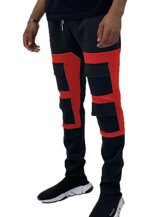 COLOR BLOCK CARGO TRACK PANT