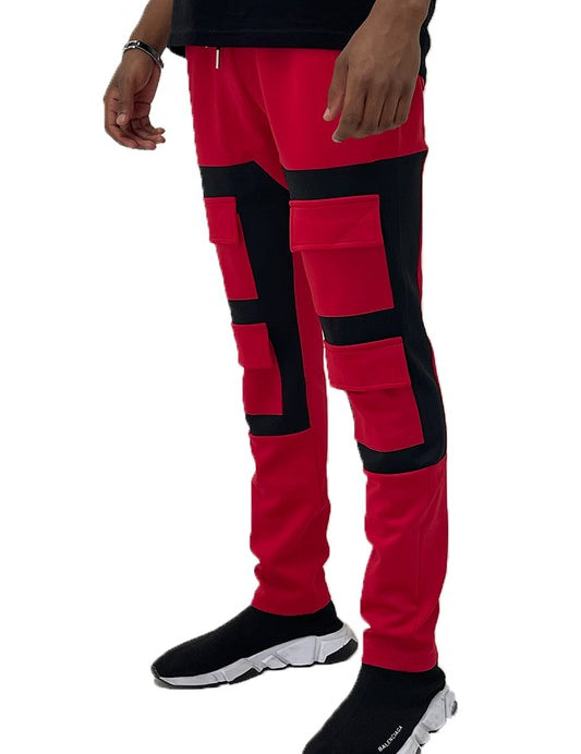 COLOR BLOCK CARGO TRACK PANT