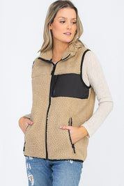 Unisex Sherpa Fleece Vest Top Jacket for All Seasons