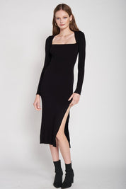 Women's Square Neck Midi Dress