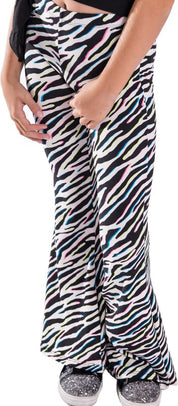 Kids' Zebra Print Bell Bottom Pants