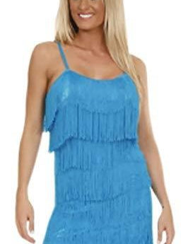 WOMEN'S SHORT ALL-OVER FRINGE FLAPPER DRESS