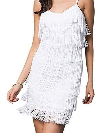 WOMEN'S SHORT ALL-OVER FRINGE FLAPPER DRESS