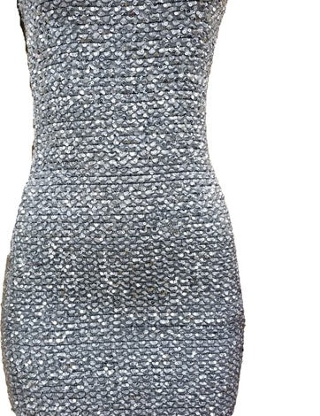 Women's Stretchy Sequin Tube Mini Dress with Zipper Back