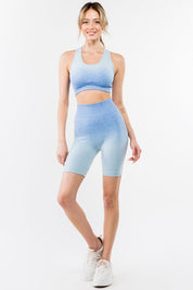 Ombre Seamless Biker Short Set