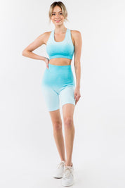 Ombre Seamless Biker Short Set