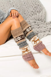 Women's Nordic Print Knitted Leg Warmers