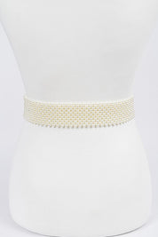 Women's Pearl Beaded Fashion Belt