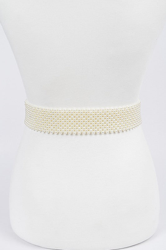 Women's Pearl Beaded Fashion Belt