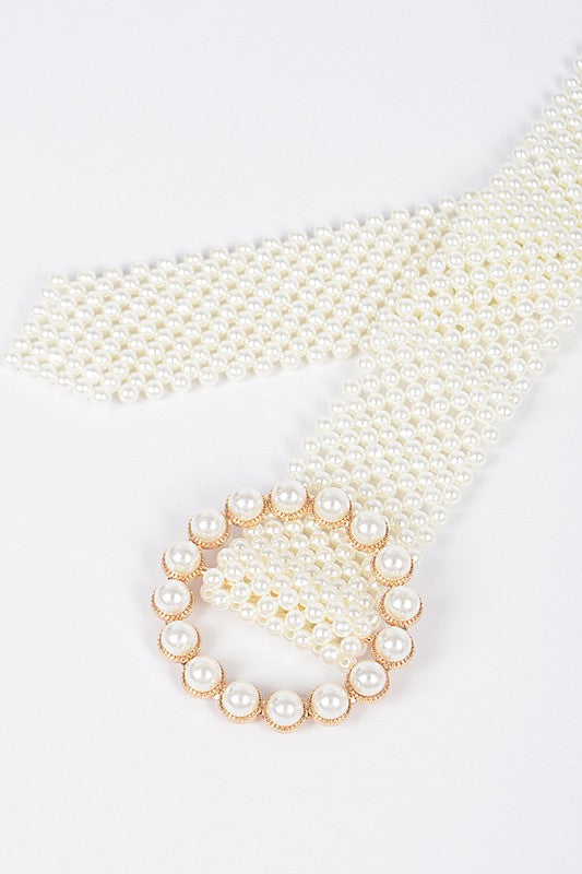 Women's Pearl Beaded Fashion Belt