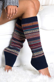 Women's Short Fair Isle Knit Legwarmers