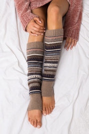 Women's Short Fair Isle Knit Legwarmers