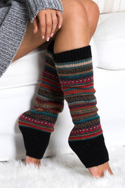 Women's Short Fair Isle Knit Legwarmers