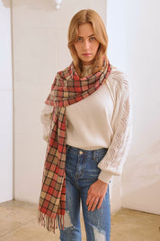 Unisex Casual Long Checkered Pattern Scarf