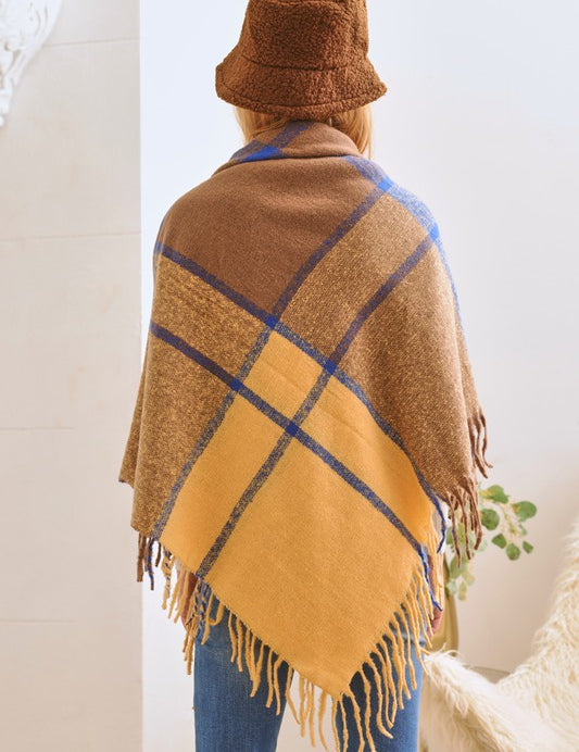 Women's Casual Plaid Winter Shawl Scarf