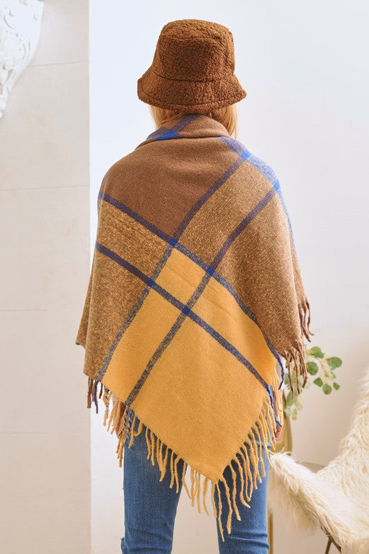 Women's Casual Plaid Winter Shawl Scarf