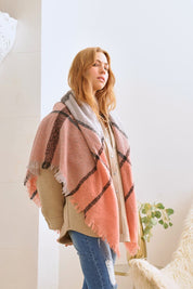 Women's Casual Plaid Winter Shawl Scarf