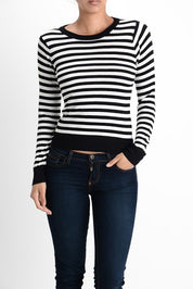 Women's Striped Long Sleeve Pullover Sweater