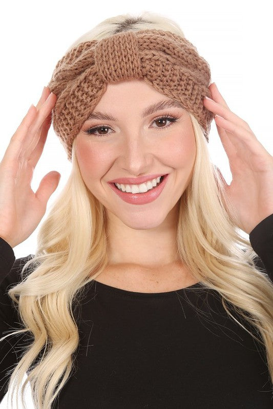 Women's Casual Crochet Bow Twisted Headband