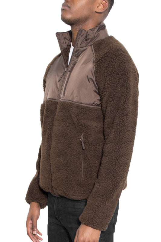 Men's Full Zip Sherpa Fleece Jacket