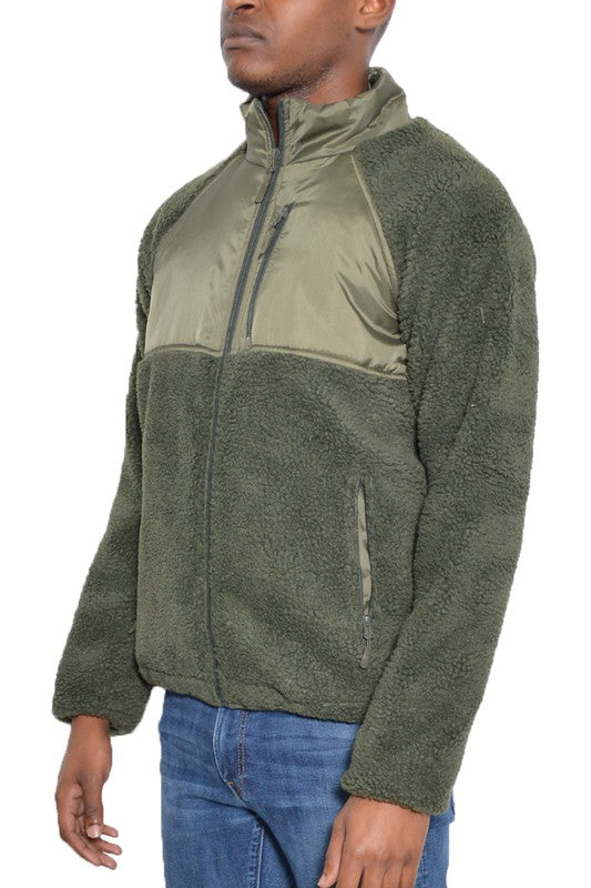 Men's Full Zip Sherpa Fleece Jacket