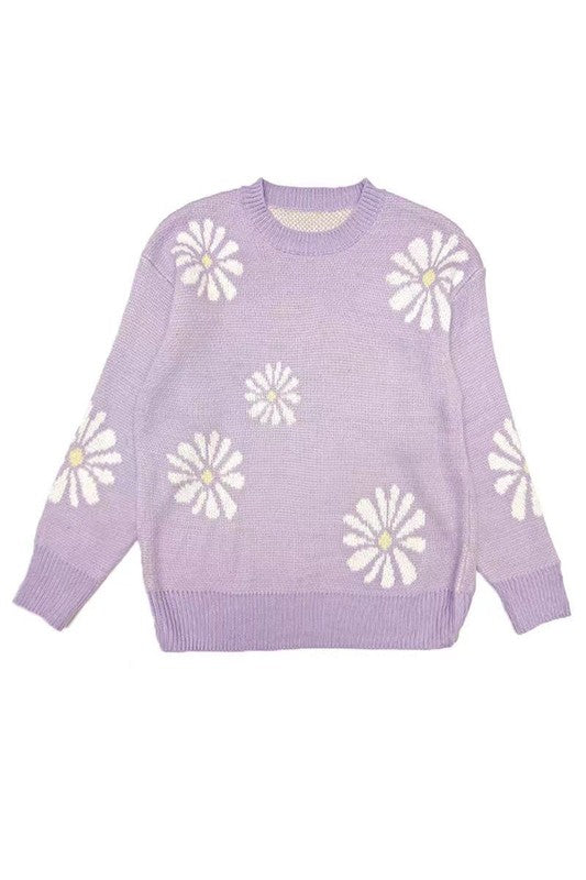 Daisy flower sweater