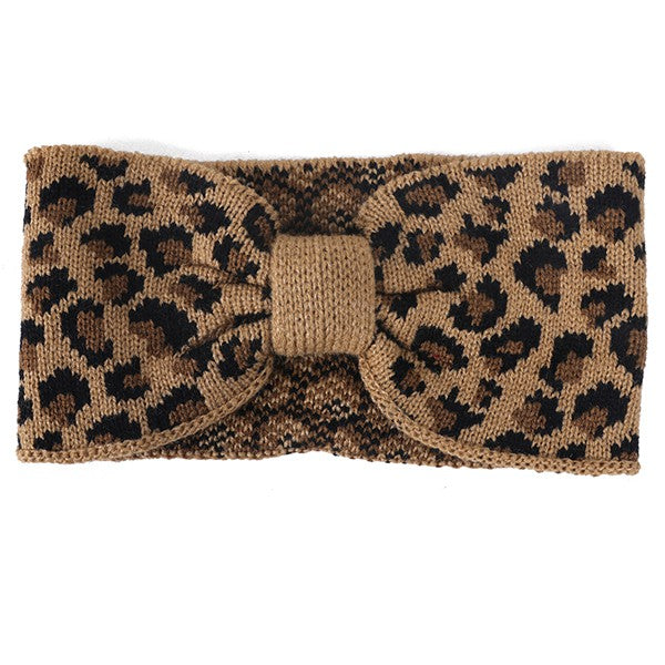 Women's Casual Leopard Print Winter Headband